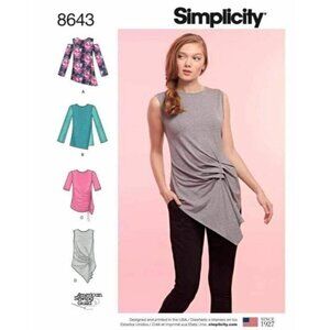 Simplicity Sewing Pattern 8643 Misses Top Sleeve Options‎ Size XXS-XXL